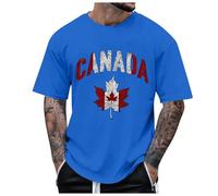 Camisetas de Canadá para hombre 2025 Canada is Not for Sale Workout Cute Loose Fit Tops Casual Canadian Tee Shirts Trendy Graphic Elegant T-shirt Going Out Canada 51st State Summer, azul, XXL