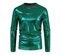 Camisetas de carnaval para hombre Camisas de carnaval para hombre 2024 Nuevo color de hombre Moda Camiseta de manga larga brillante Temporada básica: otoño, invierno Género: hombres Tipo de manga