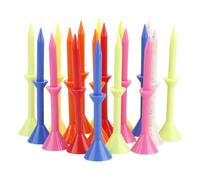 Camisetas de colores 50X - 3,26 pulgadas porta tees en forma de copa de vino herramienta de entrenamiento para principiantes profesionales, alfombrilla de práctica