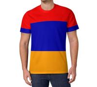 Camisetas De Entrenamiento Bandera De Armenia para Hombre, Secado Rápido, Manga Corta Espíritu De Una Nación Orgullosa, Gimnasio, Atlético, Absorbe La Humedad, Transpirable