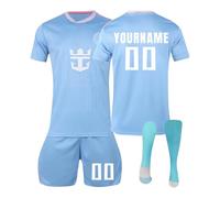 Camisetas de Fútbol Personalizables de Miami Camisetas Futbol para Niños y Adultos Se Pueden Escribir Nombres y Números,Equipación de Futbol para Casa/Fuera