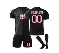 Camisetas de Fútbol Personalizables de Miami Camisetas Futbol para Niños y Adultos Se Pueden Escribir Nombres y Números,Equipación de Futbol para Casa/Fuera