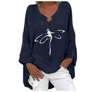 Camisetas de gasa de lino de gran tamaño para mujer, de manga larga, con gráfico de gasa arrugada, cuello en V, manga 3/4, vestidos de moda con botones, asimétricos, bohemios, occidentales, para