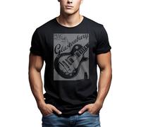 Camisetas de Grupos de Rock - Glastonbury Guitarra - Negro XXXXXL