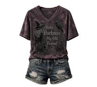 Camisetas de Halloween con texto en inglés "Hello Darkness My Old Friend