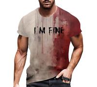 Camisetas de Halloween para hombre, camisetas de cuello redondo sangriento, camiseta de manga corta con estampado de calabaza, estilo zombi, clásica, para senderismo, ropa deportiva para hombre, hot