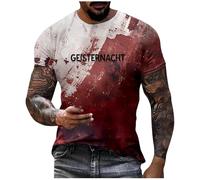 Camisetas de hombre para tiempo libre estampadas para festivales estilo casual corte estrecho versátil combinable ideal para cualquier temporada, rojo3, L