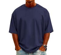 Camisetas de Hombre, Personalizada Fashion Transpirable Slim Fit Tenis Cuello Redondo Manga Corta Trabajo Tallas Grandes Fitness Antisudor Deportivas Talla Grande T Shirt Homem,XL