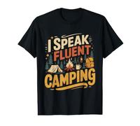Camisetas de Humor I Speak Fluent Camping Camper Life Camiseta gráfica económica