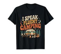 Camisetas de Humor I Speak Fluent Camping Camper Life Camiseta gráfica económica
