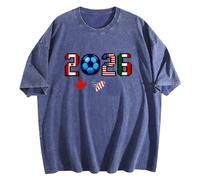 Camisetas de la Copa del Mundo 2026 para hombre, camiseta retro de fútbol mundial para hombre, ajuste holgado, manga corta, cuello redondo, camisetas de verano que absorben la humedad, camisetas
