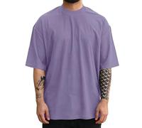 Camisetas de manga corta con cuello redondo para hombre, para salir, holgadas, de verano, lindas, informales, modernas, holgadas, occidentales, camisetas para hombre, Morado (, S