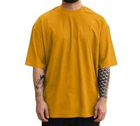 Camisetas de manga corta con cuello redondo para hombre, para salir, holgadas, de verano, lindas, informales, modernas, holgadas, occidentales, camisetas para hombre, amarillo, XXL