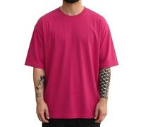 Camisetas de manga corta con cuello redondo para hombre, para salir, holgadas, de verano, lindas, informales, modernas, holgadas, occidentales, camisetas para hombre, hot pink, XXL