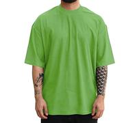 Camisetas de manga corta con cuello redondo para hombre, para salir, holgadas, de verano, lindas, informales, modernas, holgadas, occidentales, camisetas para hombre, verde, L