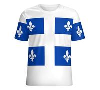 Camisetas De Manga Corta con Estampado De La Bandera De Quebec para Mujer Básicas Cómodas De Cuello Redondo Ideales para El Verano Tallas Grandes Camisetas con Estampado De Banderas Nacionales
