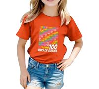 Camisetas De Manga Corta NiñA - Camiseta Unisex De Manga Corta con Estampado De Letras para NiñOs Y NiñAs Ideal para La Vuelta Al Cole Informal con Cuello Redondo Y Parte Superior Suave