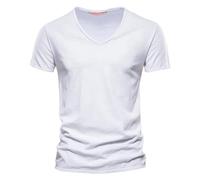 Camisetas de manga corta Paquete de 1/2/3 con cuello en V para hombre, tops casuales de verano, informales, transpirables, camisetas de moda, camiseta para hombre, cuello en V, solapa clásica