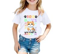 Camisetas de manga corta para adolescentes, niños, niñas, camiseta de manga corta con texto en inglés "100 Days of School", tops de moda para niñas, Blanco, 12-13 años