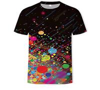 Camisetas de manga corta para hombre, camiseta deportiva unisex con estampado 3D para adultos, camiseta de manga corta para interiores y exteriores, deportes y vida diaria, amarillo, 4XL