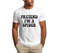 Camisetas de Manga Corta para Hombre con la Frase Imagina Que Soy una araña