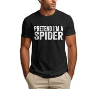 Camisetas de Manga Corta para Hombre con la Frase Imagina Que Soy una araña