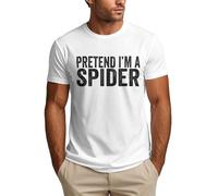 Camisetas de Manga Corta para Hombre con la Frase Imagina Que Soy una araña
