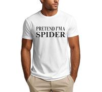 Camisetas de Manga Corta para Hombre con la Frase Imagina Que Soy una araña