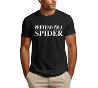 Camisetas de Manga Corta para Hombre con la Frase Imagina Que Soy una araña