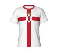 Camisetas De Manga Corta para Hombre Cuello Redondo Estilo Casual con Estampado De La Bandera De Irlanda del Norte Corte Regular Ideales para El Verano Transpirables Y De Secado Rápido Talla 4XL