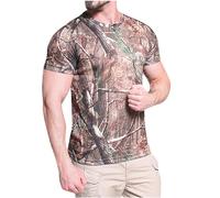 Camisetas de manga corta para hombre, de secado rápido, ligeras, transpirables, cómodas, camuflaje, activas, atléticas, para correr, trabajo, entrenamiento, deportes, con protección solar UV UPF 50+,