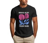 Camisetas de Manga Corta para Hombre Donde Termina la Ley, Comienza la tiranía