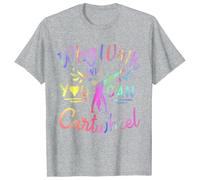 Camisetas de manga corta para hombre Why Walk When You Can Cartwheel Camiseta de Seda de Leche Cómoda Transpirable Sudaderas Individualidad Baggy Ligero Unisex Ropa Exterior, O gris., XL