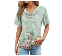 Camisetas de manga corta para hombre y mujer, estilo casual, ajuste regular, estilo casual, verde menta, M