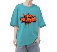 Camisetas de manga corta para mujer, ajuste regular, camisetas de Halloween divertidas de manga corta 2025, camisetas gráficas de moda para interiores y exteriores, deportes, trabajo o vida diaria