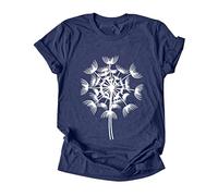 Camisetas de manga corta para mujer, camisetas informales, camisetas para mujer, camisetas de punto para mujer, vestido de punto para mujer, sexy, azul oscuro, XXL