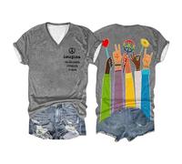 Camisetas de manga corta para mujer, de gran tamaño, retro, hippie, imagina a todas las personas viviendo la vida en paz, camiseta básica, Z01-gris, XXL