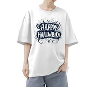 Camisetas de manga corta para mujer, holgadas, para Halloween, divertidas camisetas de manga corta 2025, camisetas gráficas de moda para interiores y exteriores, deportes, trabajo o vida diaria