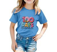 Camisetas De Manga Corta para NiñA - Camiseta Unisex De Manga Corta con Estampado De Letras para NiñOs Y NiñAs Ideal para La Vuelta Al Cole Suave E Informal