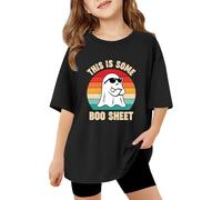 Camisetas de Manga Corta para niños y niñas, Camisetas Verano Gran tamaño, básicas Informales con Cuello Redondo Sujetador Top Niña