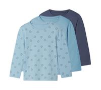 Camisetas de manga larga infantiles pack 3 - Azul#Tallas:122/128 (6-8 años). Talla
