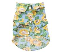 Camisetas de Mascotas impresión de Moda Transpirable Dobladillo Solar Bloque de Verano Camisas de Verano para Mascotas Gatos Perros (SG)