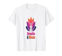 Camisetas de meditación Breathe Bloom para Mujer Camiseta
