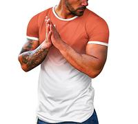 Camisetas de Moda degradadas para Hombre 2026 Que cambian Color Salir, Ajuste Holgado, Lindas Casuales Verano Manga Corta Fiestas, Deportivas Cuello Redondo