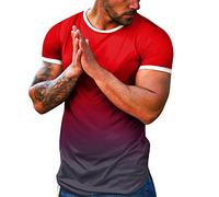 Camisetas de Moda degradadas para Hombre 2026 Que cambian Color Salir, Ajuste Holgado, Lindas Casuales Verano Manga Corta Fiestas, Deportivas Cuello Redondo