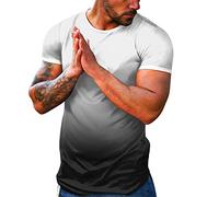 Camisetas de Moda degradadas para Hombre 2026 Que cambian Color Salir, Ajuste Holgado, Lindas Casuales Verano Manga Corta Fiestas, Deportivas Cuello Redondo