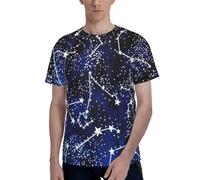 Camisetas de moda para hombre con estampado que brilla en la oscuridad, perfectas tanto para ocasiones casuales como semiformales, Negro, S