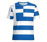 Camisetas De Mujer con Estampado De La Bandera De Grecia Tops De Verano De Manga Corta Cuello Redondo Estilo Casual Básico Y Holgado Camisetas Gráficas De Banderas Nacionales para Mujer