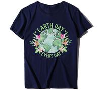 Camisetas de mujer para el Día de la Tierra. Camiseta del Día de la Tierra todos los días. Divertida camiseta gráfica 90 Él Ropa, Negro , M