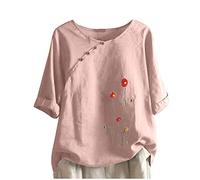 Camisetas de mujer sueltas Daily elegante Top Camisa Camisetas Hombres, Rosa., L